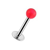 Piercing labret lèvre 8mm boule rouge Chom Piercing labret1,99 €