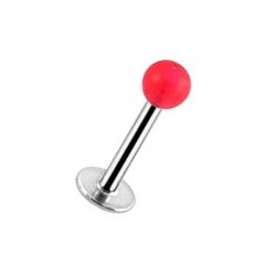 Piercing labret lèvre 8mm boule rouge Chom Piercing labret1,99 €