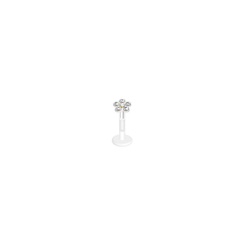 Piercing labret lèvre 8mm avec une fleur blanche Sam Piercing labret3,90 €