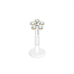Piercing labret lèvre 8mm avec une fleur aurore boréale Gat Piercing labret3,90 €