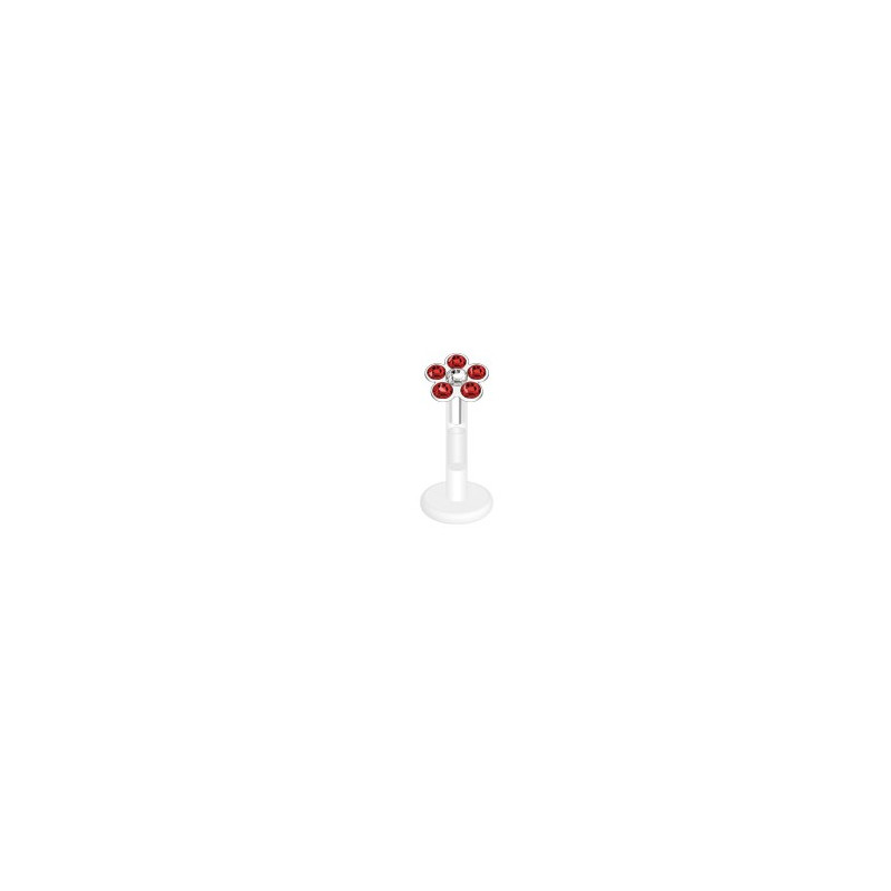 Piercing labret lèvre 8mm avec une fleur rouge Yatet Piercing labret3,90 €