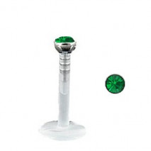 Piercing labret lèvre 6mm vert émeraude Saz Piercing labret2,99 €