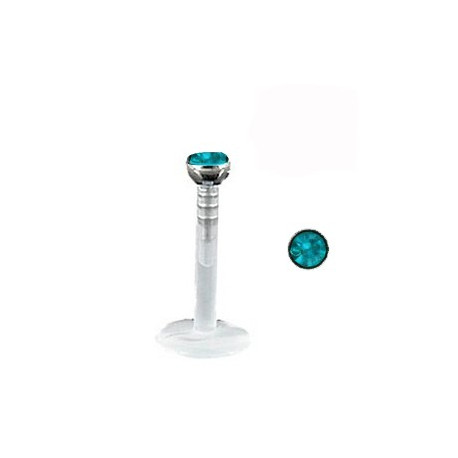 Piercing labret lèvre 8mm bleu zircon Xoy Piercing labret2,99 €
