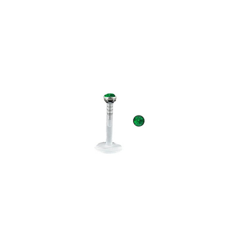 Piercing labret lèvre 10mm vert émeraude Piercing labret2,99 €