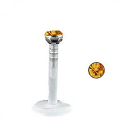Piercing labret lèvre 10mm strass doré Tryrul Piercing labret2,99 €