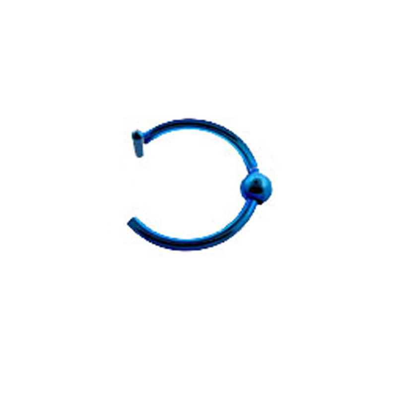 Faux piercing nez 12mm anneau boule bleu Satia Faux piercing3,75 €