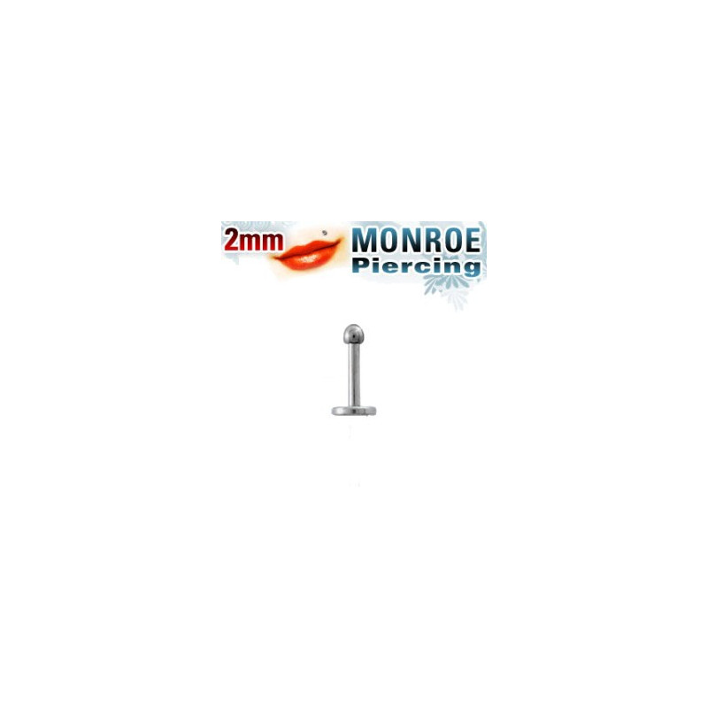 Piercing labret lèvre Monroe boule 2mm Pai Piercing labret2,95 €