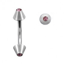 Piercing arcade 8 mm anodisé rose