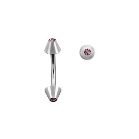 Piercing arcade 8 mm anodisé rose