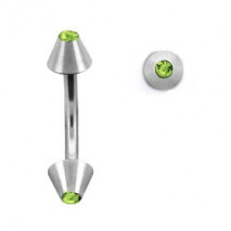 Piercing arcade 8mm avec des pics vert péridot Slym Piercing arcade5,80 €