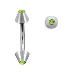 Piercing arcade 8mm avec des pics vert péridot Slym Piercing arcade5,80 €