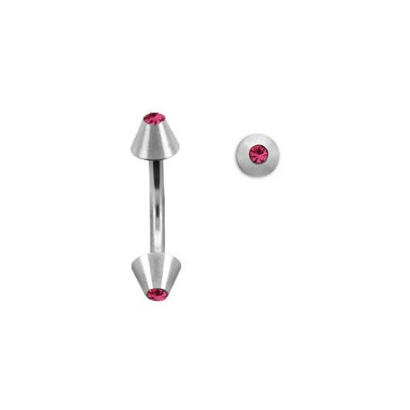 Piercing arcade 8 mm anodisé rose