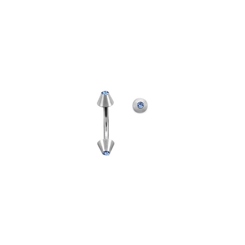 Piercing arcade 8mm avec des pics bleu saphir clair Syt Piercing arcade5,80 €
