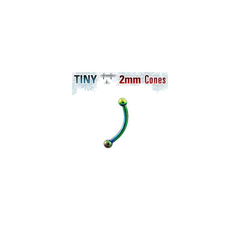 Piercing arcade 8mm arc en ciel avec boules 2mm Poz Piercing arcade4,80 €