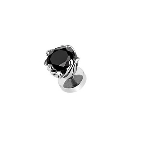 Faux piercing oreille plug avec une fleur en zirconium noir Xyc Faux piercing8,49 €
