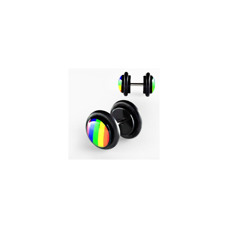 Faux piercing oreille plug gay pride arc en ciel Peyn Faux piercing3,30 €