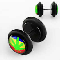 Faux piercing oreille plug avec feuille de cannabis Pier Faux piercing3,30 €