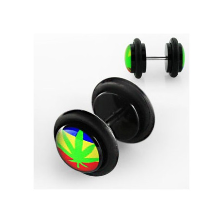 Faux piercing oreille plug avec feuille de cannabis Pier Faux piercing3,30 €