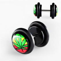 Faux piercing plug feuille de cannabis Pyor Faux piercing3,30 €