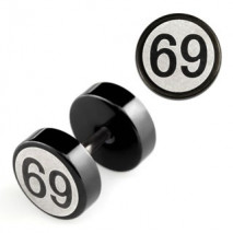 Faux piercing plug acier noir 69 Tow Faux piercing4,75 €