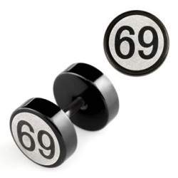 Faux piercing plug acier noir 69 Tow Faux piercing4,75 €