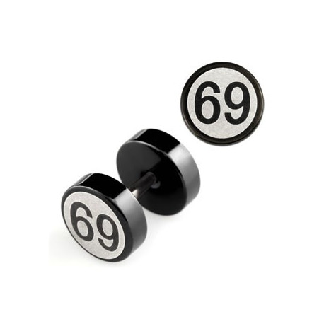 Faux piercing plug acier noir 69 Tow Faux piercing4,75 €