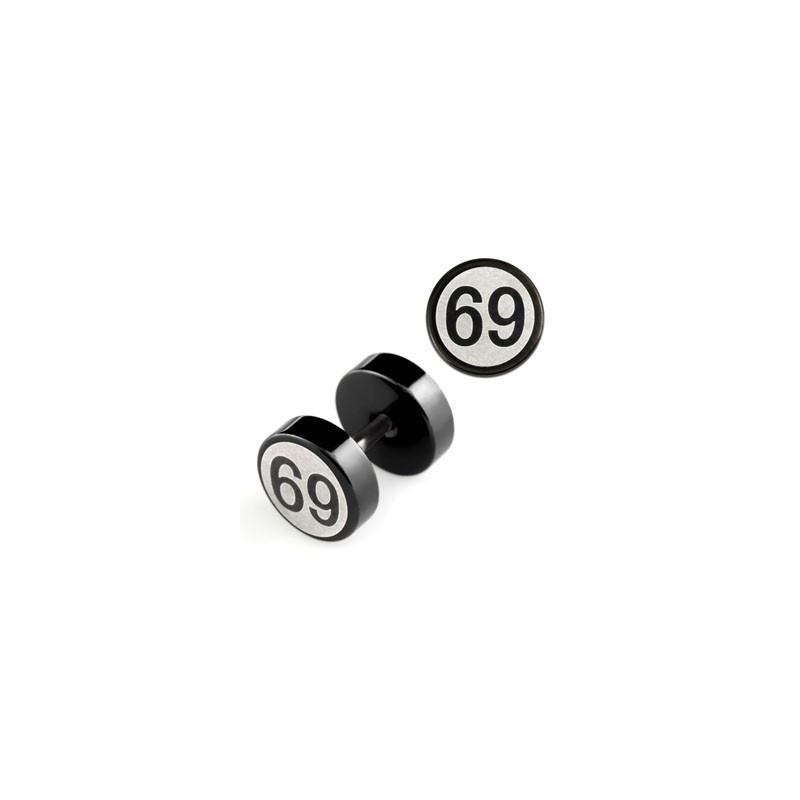 Faux piercing plug acier noir 69 Tow Faux piercing4,75 €