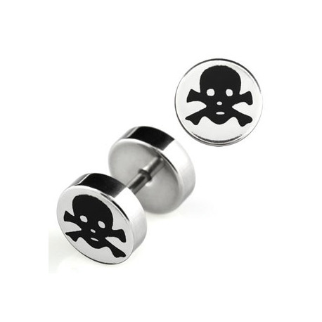 Faux piercing plug tête de mort noir Zatu Faux piercing4,49 €