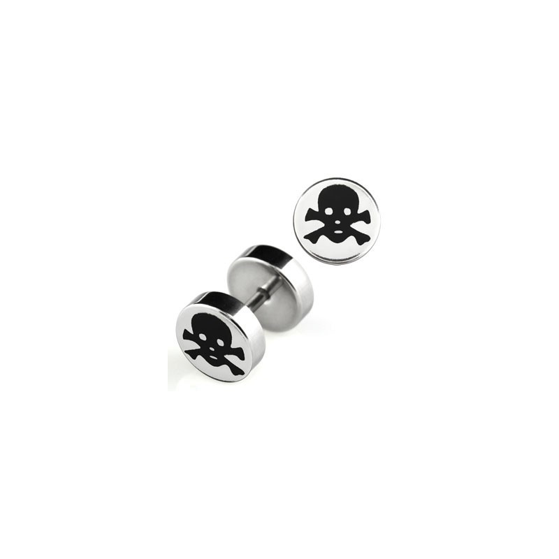 Faux piercing plug tête de mort noir Zatu Faux piercing4,49 €