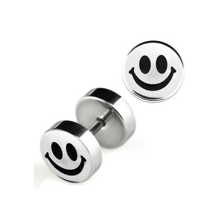 Faux piercing oreille plug smiley noir Zatu Faux piercing4,49 €