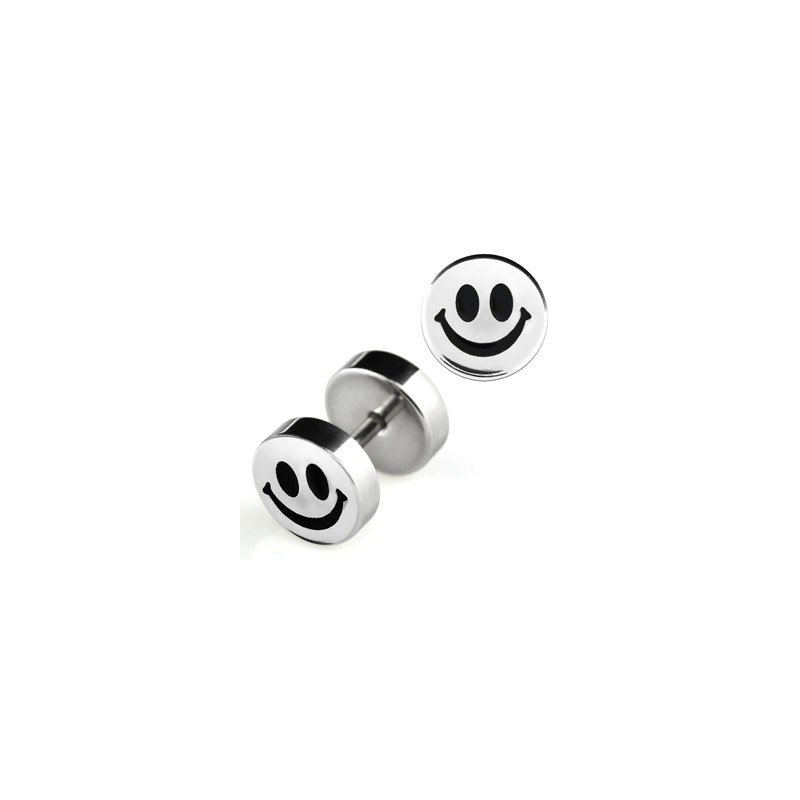 Faux piercing oreille plug smiley noir Zatu Faux piercing4,49 €