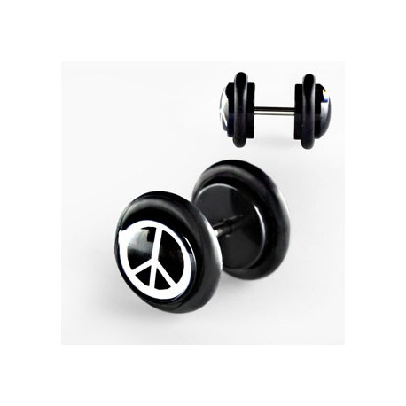 Faux piercing plug peace Funez Faux piercing3,30 €