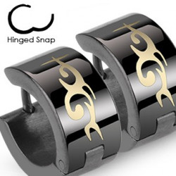 Boucle anneau oreille tribal et noir Cugyt Bijoux6,85 €