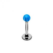 Piercing labret 8mm lèvre boule bleu blanc Vyfo Piercing labret1,99 €