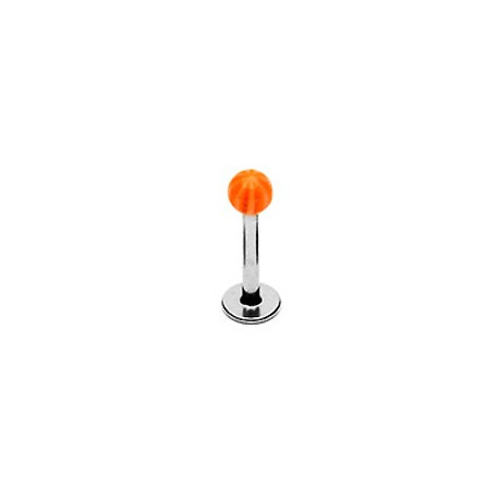 Piercing labret 8mm lèvre boule orange blanc Vyf Piercing labret1,99 €
