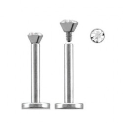 Piercing labret lèvre acier 8mm blanc Zyre Piercing labret3,60 €