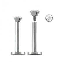 Piercing labret lèvre acier 10mm blanc Zore Piercing labret3,60 €