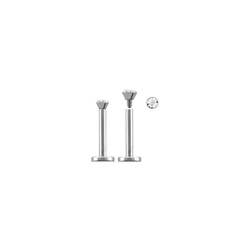 Piercing labret lèvre acier 10mm blanc Zore Piercing labret3,60 €