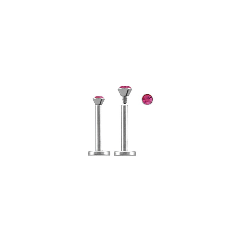 Piercing labret lèvre acier 10mm rose Zaze Piercing labret3,60 €