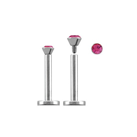 Piercing labret lèvre acier 12mm rose Zyzou Piercing labret3,60 €