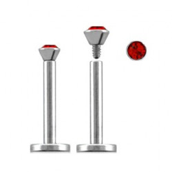 Piercing labret lèvre acier 6mm rouge Luty Piercing labret3,60 €