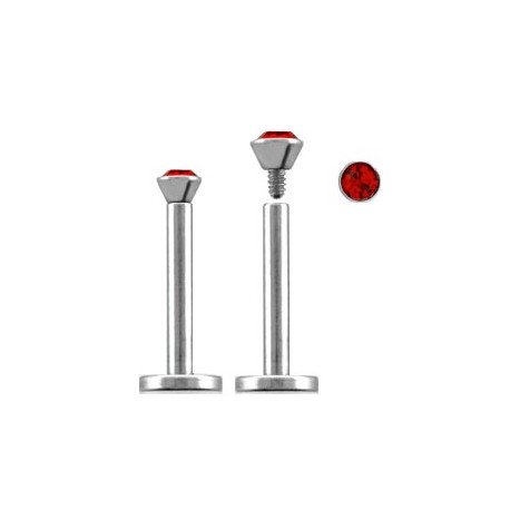 Piercing labret lèvre acier 8mm rouge Lety Piercing labret3,60 €