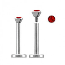 Piercing labret lèvre acier 10mm rouge Lory Piercing labret3,60 €