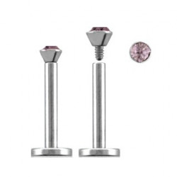 Piercing labret lèvre 8mm améthyste clair Lyr Piercing labret3,60 €