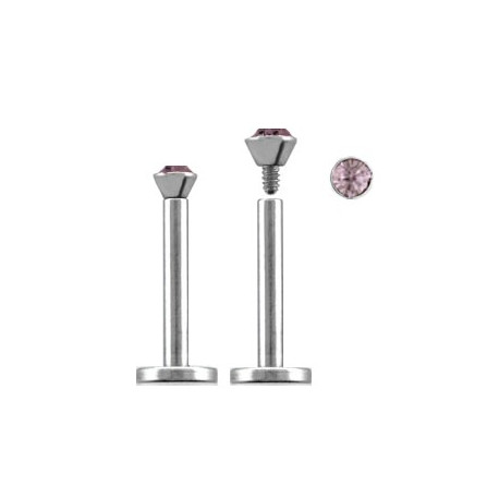 Piercing labret lèvre 12mm améthyste clair Xy Piercing labret3,60 €