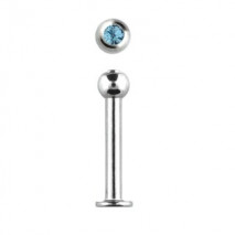 Piercing labret lèvre acier 10mm saphir clair Piercing labret3,49 €