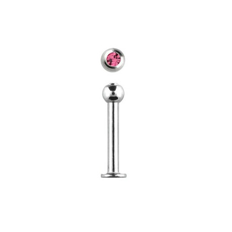 Piercing labret lèvre acier 12mm rose Keru Piercing labret3,49 €