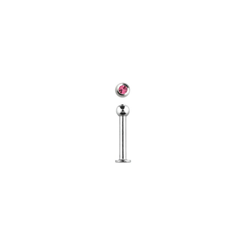 Piercing labret lèvre acier 12mm rose Keru Piercing labret3,49 €