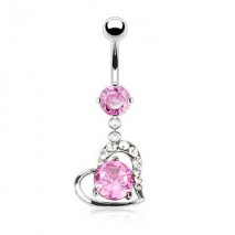 Piercing arcade 8 mm anodisé rose