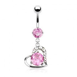 Piercing arcade 8 mm anodisé rose